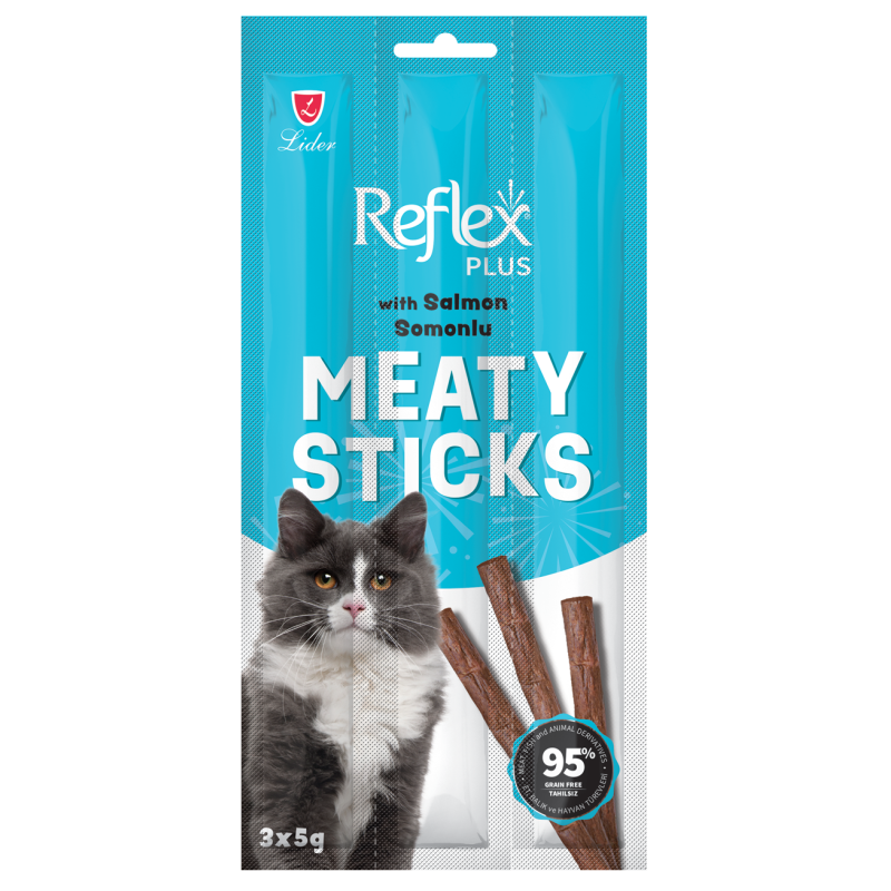 REFLEX PLUS 3'LÜ STİCK KEDİ SOMON ETLİ